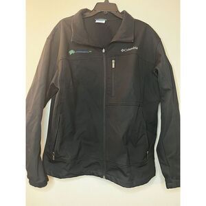 Columbia Black Long Sleeve Full Zip Mock Neck Windbreaker Jacket Adult Size XL
